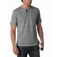 thumbnail image 3 of Puztloy Shirts for Men Fashion Henley Shirts Short Sleeve Casual Button Summer T-Shirt with Pocket Grey, 3 of 6