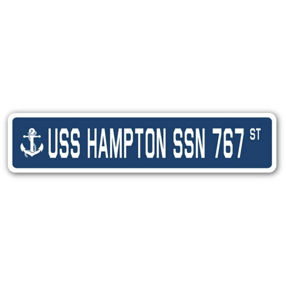 USS HAMPTON SSN 767 Street Sign us navy ship veteran sailor gift