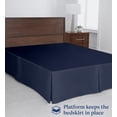 thumbnail image 3 of SKY BEDDINGS Luxury Pleated Queen Bed Skirt with Split Corners - 18 Inch Tailored Drop - Pleated Dust Ruffle - Wrinkle-Free 100% Microfiber - Easy Fit, Soft & Durable - Navy Blue, 3 of 5