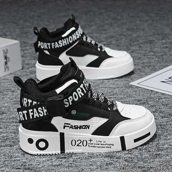 & PVC Sole, Lace-Up Ankle Shoes for Ice, Snow, Mud - Unisex Outdoor Boots (White/Black) - Cold Weather Traction Footwear& High-Top Winter Snow Boots - Heavy-Duty  -like Upper