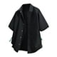 thumbnail image 2 of pstuiky Camisa de manga corta para hombre, Camisa informal de verano con solapa y botones, color liso, para hombre camisas casuales para hombre xl, 2 of 6