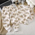 thumbnail image 2 of HFHAPW Baby Boy Girl Pajamas Little Boys Girls Pajamas 2 Piece Train Toddler Sleepwear Fall Winter Clothes Set, 2 of 7