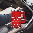 thumbnail image 6 of Cartoon Castle Tumbler 40 Oz With Lid and Straw Stainless Steel Insulated with Handle Blue Firework Travel Coffee Mug - Birthday,Christmas Gift, 6 of 6