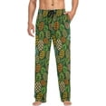 thumbnail image 3 of GZHJMY Men's Leopard Bananas and Pineapples Sleep Pajama Pant, Soft and Comfortable Lounge Sleep Bottoms with Pockets, Men's Sleepwear with Custom Print, X-Large, 3 of 7