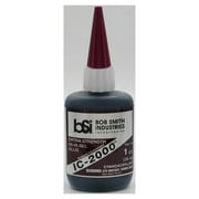 Bob Smith Industries IC-2000 Rubber-Toughened Cyanoacrylate Glue, Black, 20-40 Seconds Setup Time