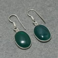 thumbnail image 2 of Green Onyx Oval Shape Gemstone Gift Drop Dangle Jewelry Earrings 1.70" MXE 5184, 2 of 2