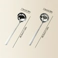 thumbnail image 2 of Juego de cucharas soperas y cucharón ranurado de acero inoxidable, juego de utensilios de cocina de 2 piezas para chefs caseros, mango largo de 28.5", resistente al calor, acabado pulido a espejo, 2 of 7