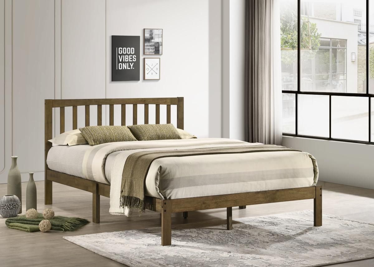 Penelope Full Platform Bed, Antique Walnut