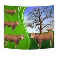 thumbnail image 2 of Gelbvieh Cattle (Cow) Print Tapestry-Free Shipping, 2 of 3