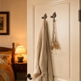 thumbnail image 5 of lhwanj 2pc Vintage Leaf Wall Coat Hooks Heavy Decorative Iron Hook Wall Mounted Hangers for Hanging Towels Coats Scarf Bags Keys Home Decor for Kitchen Bathroom Entryway, 5 of 8