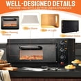 thumbnail image 5 of UBesGoo Electric Pizza Oven, 1800W Countertop Toaster Oven with Visible Window, Commercial & Home Use, Black, 5 of 8