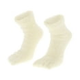 thumbnail image 3 of Unique Bargains 1 Pair Five Toe Socks Thickening Plush Socks for Women Beige, 3 of 6