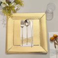 thumbnail image 4 of BalsaCircle 10 Square 13" Gold Disposable Paper Charger Plates Leather Like Design Wedding Events Party Tableware, 4 of 8
