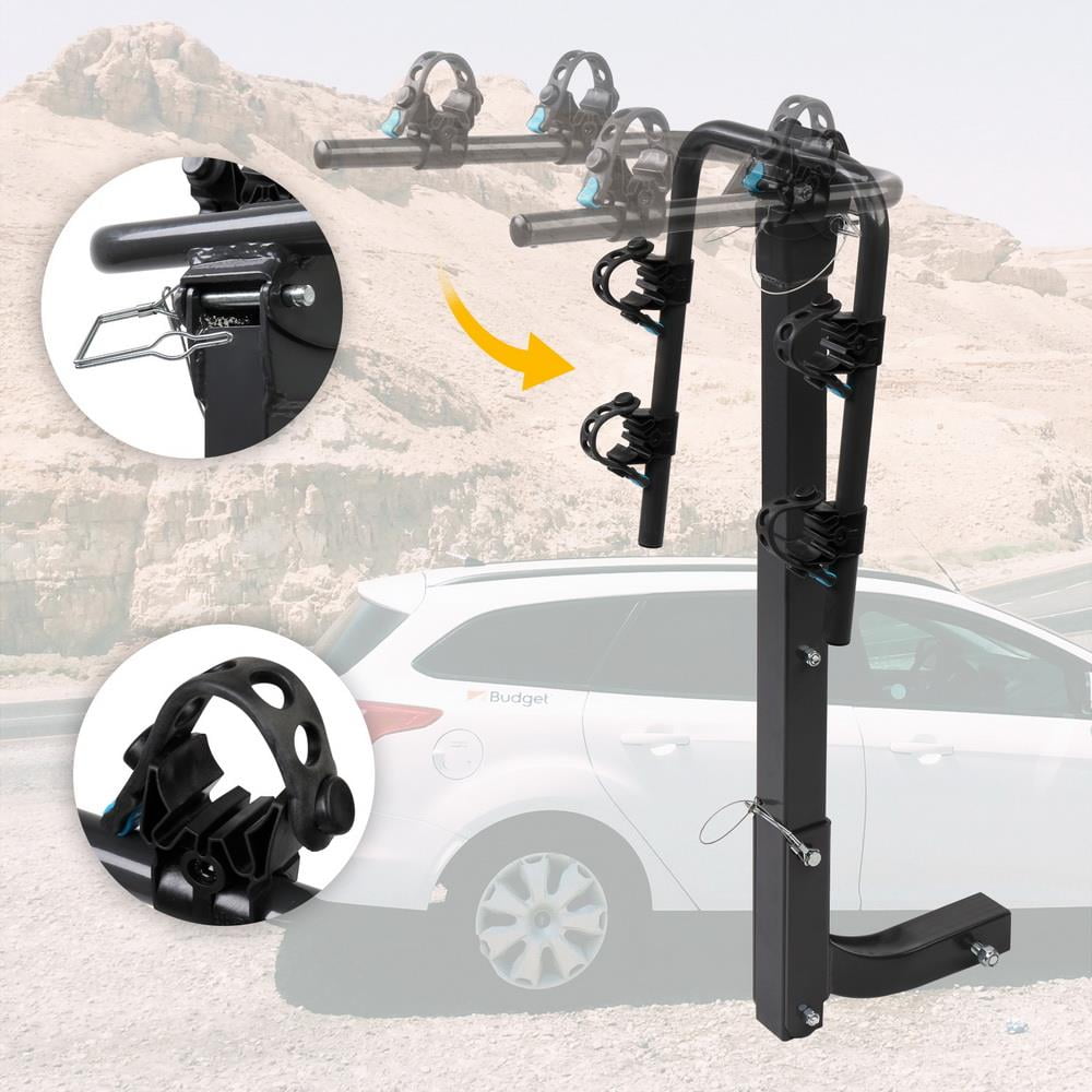 Bike Rack Hitch Mount 4 Bicycle Carrier Receiver Auto Car SUV Truck Heavy Duty 