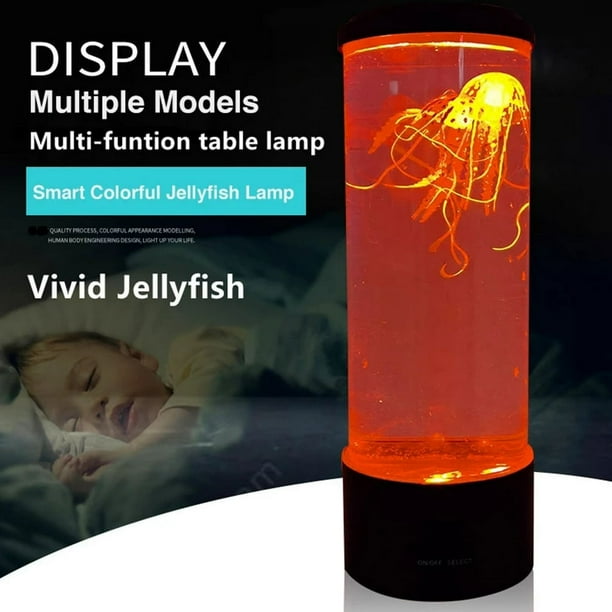 EIMELI LED Jellyfish Lamp USB/Battery Powered Electric Jellyfish Night