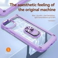 thumbnail image 6 of Decase for Apple iPhone 15 New Phone Case with Rotatable Ring Stand,Heavy Duty 10FT Military Protection Clear Back Hard PC Soft TPU Bumper Phone Shell - Purple, 6 of 8