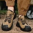 thumbnail image 6 of Mens Casual Hiking Shoes Breathable Non-slip Driving Shoes Lightweight Wear-resistant Work Shoes Outdoor Sports Shoes Brown 10 US, 6 of 7