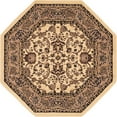 thumbnail image 1 of Unique Loom Sialk Hill Persian Floral Rug 5' x 5' Octagon Ivory/Tan, 1 of 1