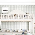 thumbnail image 4 of Leumius Twin over Full Bunk Bed with Storage Drawers, Chic Curved Guardrail & Side Storage Shelves, Bunk Bed Frame with Ladder Beige, 4 of 9