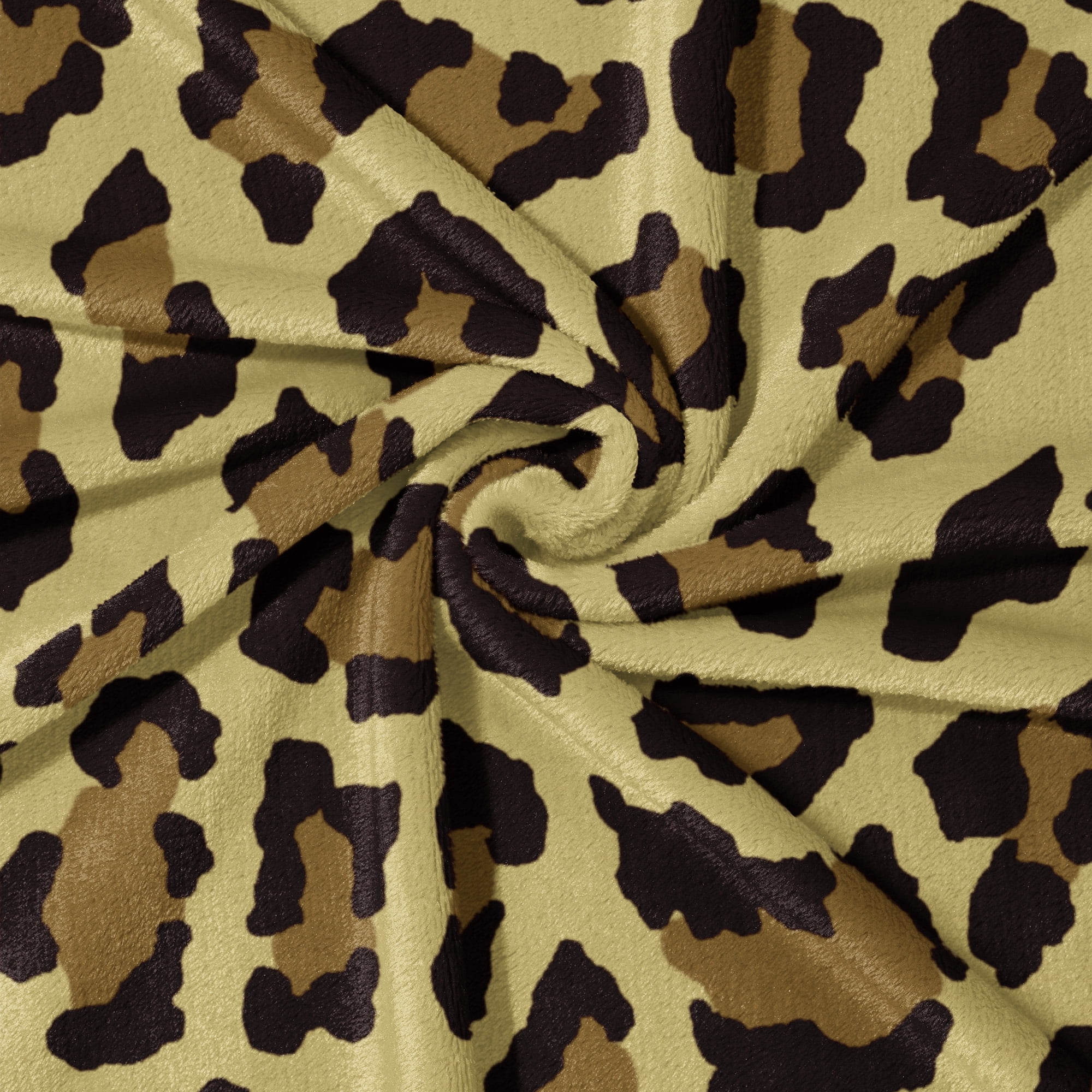 Mainstays 1.5 Yards 100% Polyester Heavenly Plush Leopard, Brown, 60 Wide for Crafts