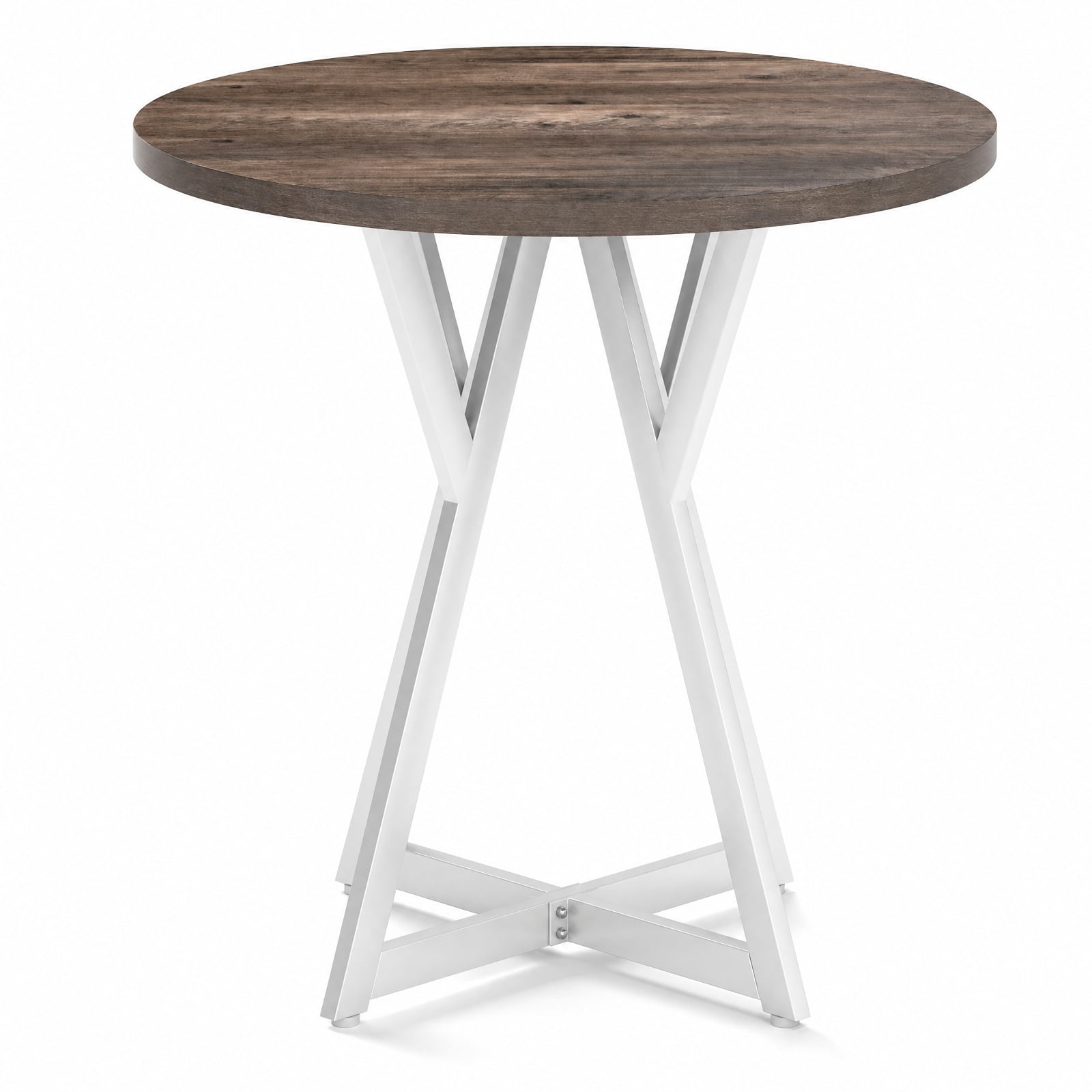 Furnibear 36 Inch Round Dining Table with Sturdy Metal Pedestal Base for Kitchen