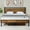 Vintage Brown, variant on Z-HOM King Size Metal Platform Bed Frame with Wooden Headboard and Footboard,Black