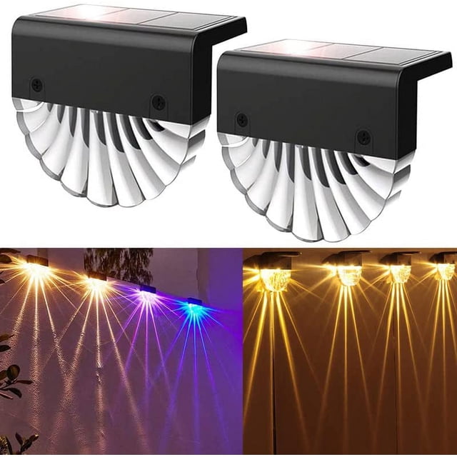 Luces solares para jardín, iluminación solar para decoración de jardín, luces LED impermeables para patio, jardín, escaleras y escalones.