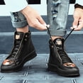 thumbnail image 4 of Zapatillas casuales para hombre de cuero PU resistente al desgaste para viajes al aire libre (40) Negro DQrwqpou Tenis De Mujer Tenis De Hombre, 4 of 8