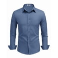 thumbnail image 2 of COOFANDY Men's Dress Shirts Long Sleeve Wrinkle-Free Shirts Solid Formal Button Down Shirt, 2 of 6