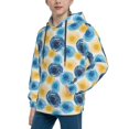 thumbnail image 2 of Haiem Circular Pattern Boys Hoodie, Youth Pullover Hooded Sweatshirt, Kangaroo Pocket Hoodie for Kids Girls -Large, 2 of 6