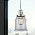 thumbnail image 3 of 201C-BK-G184 Innovations Lighting Canton - 1 Light Cord Hung Mini Pendant In Industrial Style-10 Inches Tall and 6 Inches Wide-Matte Black, 3 of 7