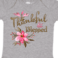 thumbnail image 4 of Inktastic Thankful and Blessed Inspirational Saying with Pink Flowers Boys or Girls Baby Bodysuit, 4 of 5