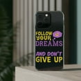 thumbnail image 3 of DistinctInk Clear Case for Apple iPhone 14 PRO (6.1" Screen) - Follow Dreams Believe In Self Don't Give Up, 3 of 9