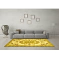 thumbnail image 3 of Ahgly Company Machine Washable Indoor Rectangle Medallion Yellow Traditional Area Rugs, 8' x 10', 3 of 4