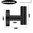 thumbnail image 3 of 6 PCS Porta Toallas, Gancho de Acero Inoxidable Set para Baño, Dormitorio, Cocina, Sala de Estar, Garaje, Aseo Ganchos de Pared (Negro), 3 of 4