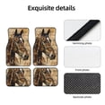 thumbnail image 4 of Vsdgher Musical Horse Vintage Collage Car Foot Mat Set of 4 Pieces Universal Floor Liner Car Accessories Fits Most Cars, Trucks, Vans, sedans, SUV, 4 of 7