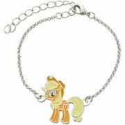 Silver-Plated Brass Apple Jack My Little Pony Chain Bracelet