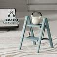 thumbnail image 5 of 2 Step Ladder,Aluminum Lightweight Folding 2 Step Stool with Anti-Slip Wide Pedal,330lbs Capacity Step Ladder for Household,Kitchen,Office - Serene Blue, 5 of 16