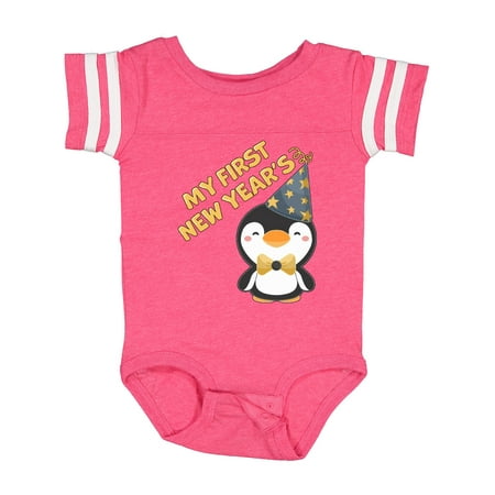 

Inktastic My 1st New Years with Cute Penguin in Blue Hat Gift Baby Boy or Baby Girl Bodysuit