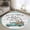 Teal, variant on Round Area Rugs Collection 4 Ft, Turquoise Truck Dogs Non-Slip Residential Carpet, Farmhouse Retro Car Animals Wooden Indoor Crawling Mats Runner Rugs for Living Room/Dining Room/Bedroom