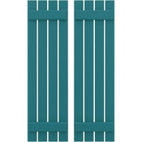Ekena Millwork 15 1/2"W x 48"H Americraft Four Board (2 Batten) Exterior Real Wood Spaced Board-n-Batten Shutters (Per Pair), Antigua