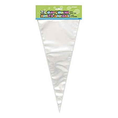 Lot Of 100 Clear Cello Triangular Treat Bag With Twist Ties Party Lot Of 100 Clear Cello Triangular Treat Bag With Twist Ties Party Favors Candy Bags