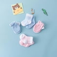 thumbnail image 6 of Baby Socks Cotton Infant Solid Color Socks Four Sets Of Two Pairs Of Baby Socks + Two Pairs Of Baby Anti-Grab Gloves, 6 of 6