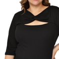thumbnail image 4 of Blusa acanalada talla extra, modelo 0123 (Negro) negro 36 Roman Fashion Blusa extra 0123, 4 of 6
