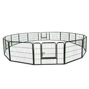 ZENY 24"H Heavy Duty Metal Pet Dog Playpen Kennel Fence, 16 Panels