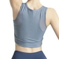 thumbnail image 4 of Hinvhai Women's Sports Bra Fall/Winter New Shock-proof Gathering Running Mesh Breathable Yoga Fitness Sports Underwear On Clearance Blue 8(L), 4 of 5
