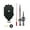 010 black red, variant on Quartz Wall Clock Clock Hour Second Needle Kit Movement Operated Clock Kit for Clock Repairment