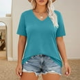 thumbnail image 5 of Afdoent Womens Tops V Neck Casual Print T Shirt Loose Fit Comfortable Bluse Tee Top For Everyday Wear And Fashion Outfits Vacation Fashion Clothing 2026, 5 of 6