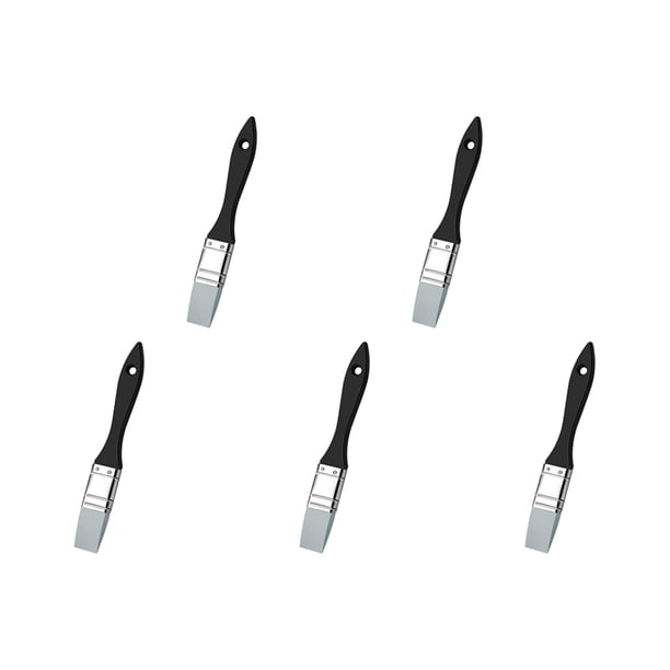 5X Cepillo Moldeador de Color de Silicona Brocha de Silicona y Firme Herramienta de Pintura A Base de Agua y AcríLico Flexible, 1 Pulgada