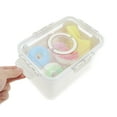 thumbnail image 5 of Unique Bargains 1 Set Rectangle Drain Food Storage Containers 1 Compartment White Transparent, 5 of 6
